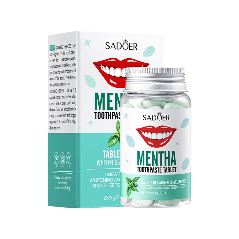 Teeth Whitening Price - Compresse di dentifricio solido alla menta